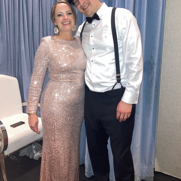 Eliza J blush ombré sequin gown - Picture 7 of 9